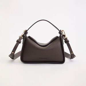 The Horse Mini Clementine Bag Charcoal Pebbled Leather with Gold